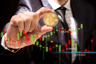 Borsa borsası kripto döviz yatırımlarının satışı ve fiyat grafiği veri grafiği ile satın alınması bitcoin ticareti parasıyla ticaret yapan tüccarın başarısı