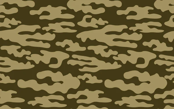 无缝制沙漠迷彩抽象图案 军用迷彩重复图案设计 用于陆军背景 印花服装 运动衫 卡片和墙纸 — 图库矢量图片