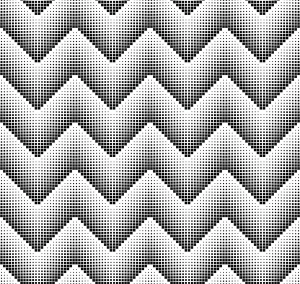 Seamless Half Tone Chevron Zigzag Shape Square Pattern Vector Geometric — Vettoriale Stock