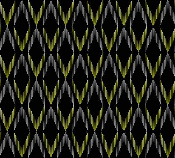 Seamless Halftone Criss Cross Stripe Line Pattern Vector Fondo Negro — Vector de stock