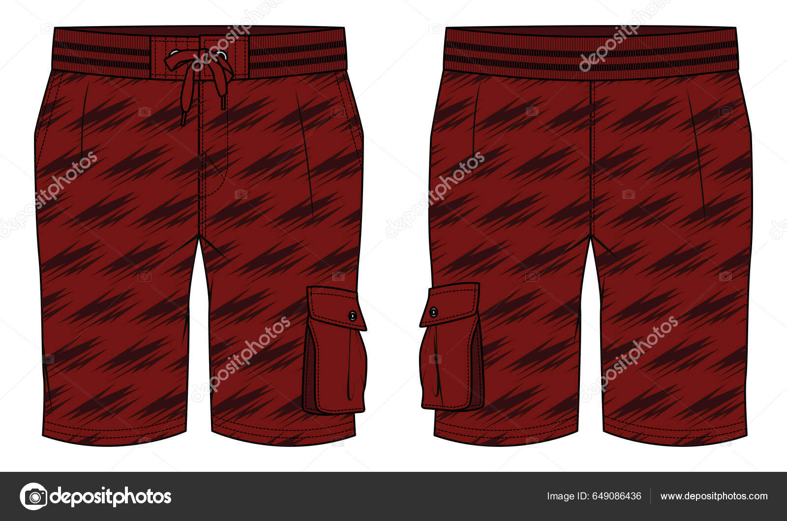 Cute Girls Flare Shorts with front bow fashion flat sketch template. Kids  Technical Fashion Illustration. Covered Elastic waist. Cut and sew with  shirring details Stock Vector | Adobe Stock