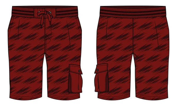 Löpbana Shorts Jersey Design Platt Skiss Vektor Illustration Mall Baller — Stock vektor