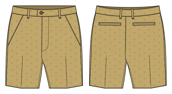 Chino Sartorial Suit Rövidnadrág Design Lapos Vázlat Vektor Illusztráció Formális — Stock Vector