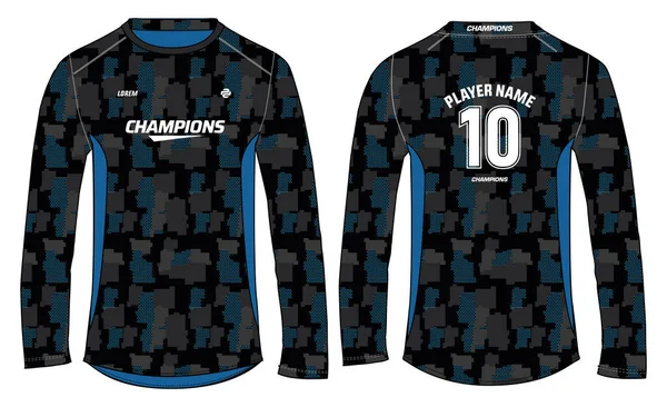 Sports Long Sleeve Shirt Jersey Design Template Neck Style Mock Stock Vector by faalil 421646886