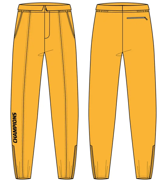 Sudor Esquí Personalizado Parte Inferior Del Corredor Diseño Pantalones Dibujo — Vector de stock