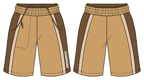 Looppad Shorts Jersey Design Vector Template Baller Gebreide Shorts Concept — Stockvector