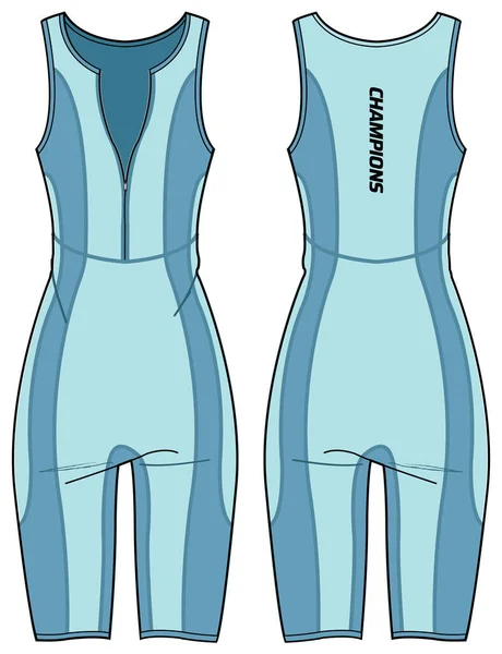 Mujer Deportes Sin Mangas Bodysuit Pantalones Cortos Diseño Desgaste Activo Ilustración de stock