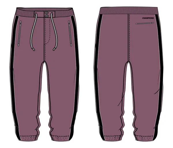 Drei Viertel Knöchelschnitt Shorts Designkonzept Vektorschablone Bermuda Capri Pants Konzept — Stockvektor