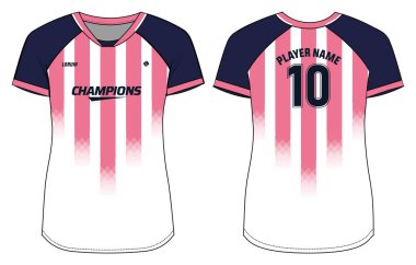 Women Sports Jersey tişörtü tasarımı Düz Çizgili Çizgili taslak, soyut desenli V Neck tişörtü Kadınlar Voleybol forması, Futbol, badminton, Futbol ve netbol, Spor üniforması takımı