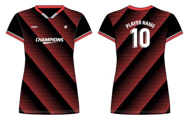 Kadınlar spor forması düz çizim tasarımı çizimi çizimi kızlar ve bayanlar voleybol forması, futbol, futbol ve netbol, spor için spor üniforması