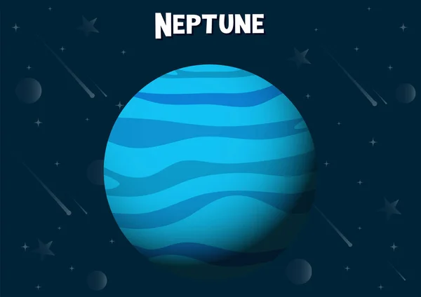 Vector Illustration Neptune Planet — Stock Vector