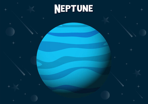 Vector illustration of Neptune planet