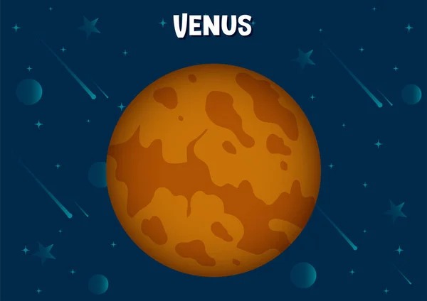 Vektorová Ilustrace Planety Venuše — Stockový vektor