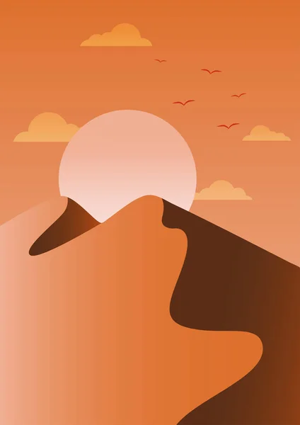 Wild West Wüste Hintergrund Vektor Illustration — Stockvektor