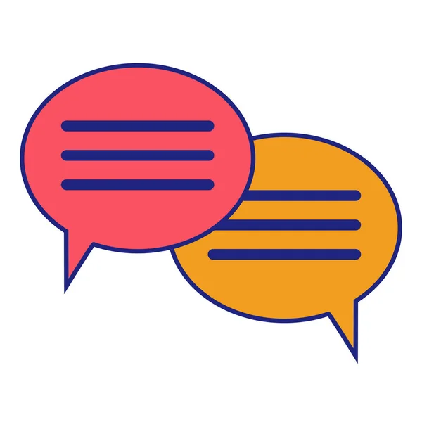 Text Message Conversation Vector Icon — Stock Vector
