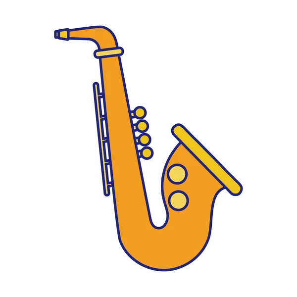 Saxophone Icon Flat Design Vector — Stock Vector