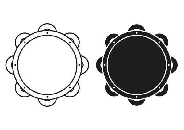 Вектор Плоского Дизайна Черно Белой Бубновой Иконы — стоковый вектор