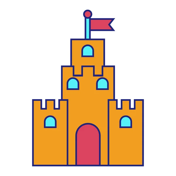 stock vector Toy Castle Icon Flat Design Vector