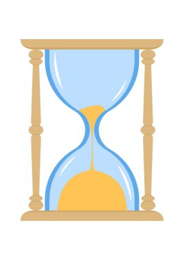Hourglass Clipart Flat Design On White Background Vector