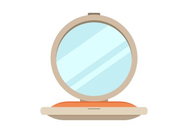 Makeup Mirror Clipart On White Background Vector