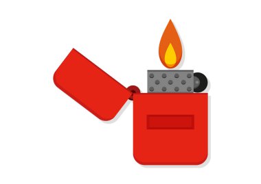 Zippo Lighter Clipart Vector Isolated On White Background