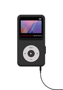 MP3 Player Clipart Vector Flat Design Isolated On White Background