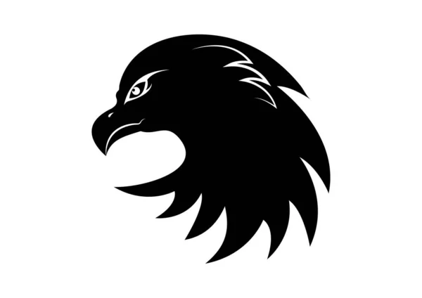 Eagle Cabeça Silhueta Logotipo Design Vetor Ilustração — Vetor de Stock