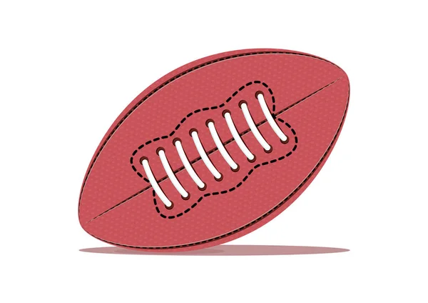 Bola Futebol Americano Vetor Clipart Bola Rugby Fundo Branco —  Vetores de Stock