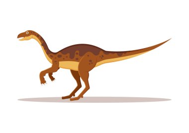 Plateosaurus Dinozor Çizgi Film Karakteri Vektör Resimleri