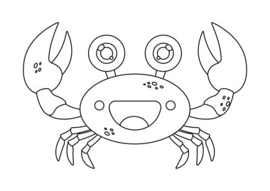 Tatlı Yengeç Vektörü Resimlerinin Renklendirme Sayfası