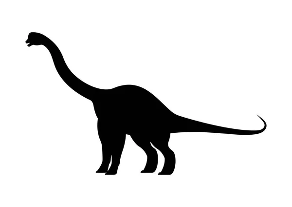 Europasaurus Dinosaurier Silhouette Vector Isoliert Auf Weißem Hintergrund — Stockvektor