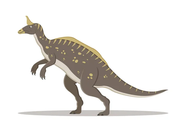 Illustrazione Vettoriale Del Personaggio Del Fumetto Del Dinosauro Tsintaosaurus — Vettoriale Stock