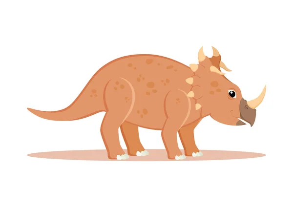 Centrosaurus Dinosaurus Cartoon Karakter Vector Illustratie — Stockvector