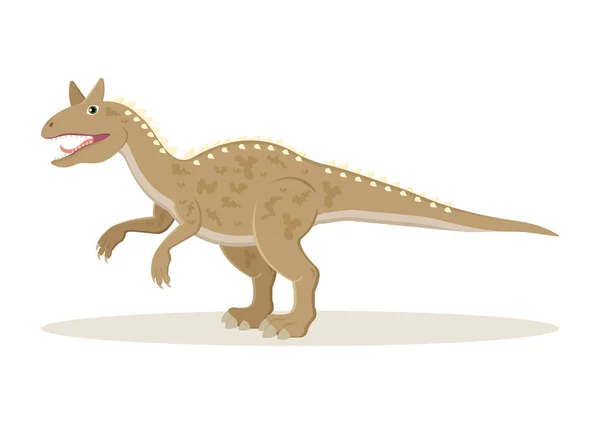 Illustrazione Vettoriale Del Personaggio Del Fumetto Del Dinosauro Carnotaurus — Vettoriale Stock
