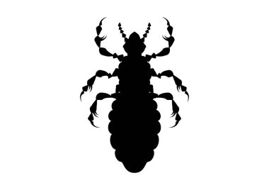 Siyah ve Beyaz Bit Clipart Vektörü Beyaz Arkaplanda izole edildi