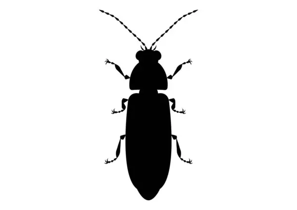 Black White Firefly Clipart — Stockový vektor