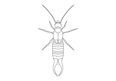 Siyah ve Beyaz Kulaklıklı Clipart Vektörü Beyaz Arkaplan 'da izole edildi. Kulaklığın Boyama Sayfası