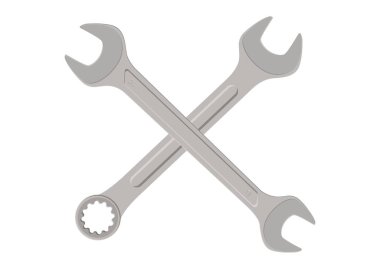 Anahtar çalışma araçları clipart vektör düz tasarım beyaz arkaplan izole