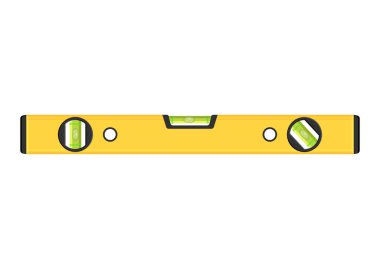 Kabarcık seviyesi aracı clipart vektör düz tasarımı beyaz arkaplan izole