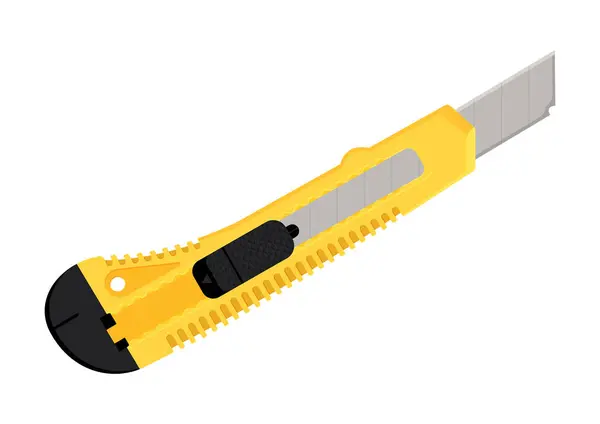 Kırpma Bıçağı Çalışma Araçları Beyaz Arkaplanda Izole Vektör Illüstrasyonunu Kırpma Telifsiz Stok Vektörler