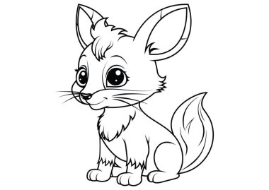 Siyah beyaz çizgi film Fox