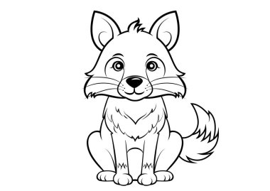 Siyah ve Beyaz şirin çizgi film kurdu.