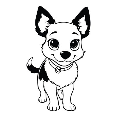 Siyah ve Wihe Şirin Çizgi Film Köpeği ve Wihe Şirin Çizgi Köpek