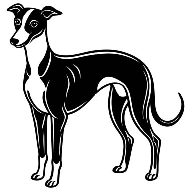 Şirin bir köpeğin silueti.