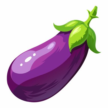 Beyaz arkaplanda suluboya patlıcan ortamı