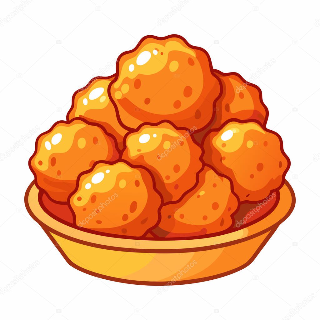 Chicken Nuggets clipart on white background