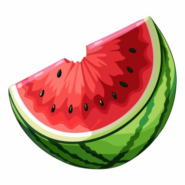 Beyaz arka planda taze karpuz suluboya zirvesi