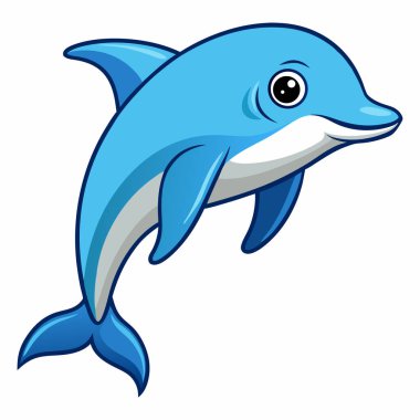 Beyaz arkaplanda yunus kümesi izole edildi