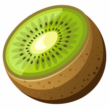 Beyaz arkaplanda Kiwi Clipart izole edildi