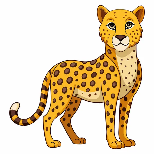 Beyaz arkaplanda çita klip